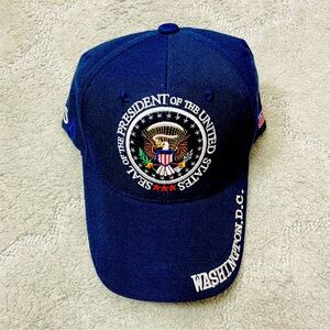 Washington DC Hat Cap Strapback‎ navy Blue Adjustable Embroidered USA Adult Os